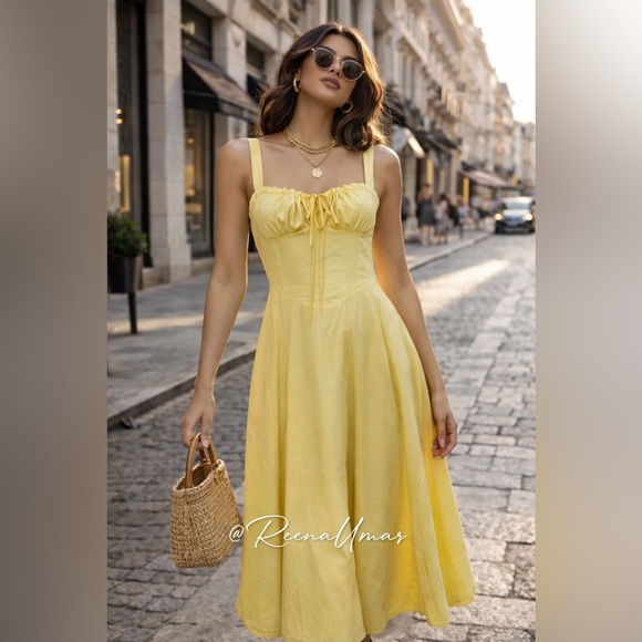 Dresses & Skirts - ✨ Yellow Midi Dress – Effortless Summer Statement ✨